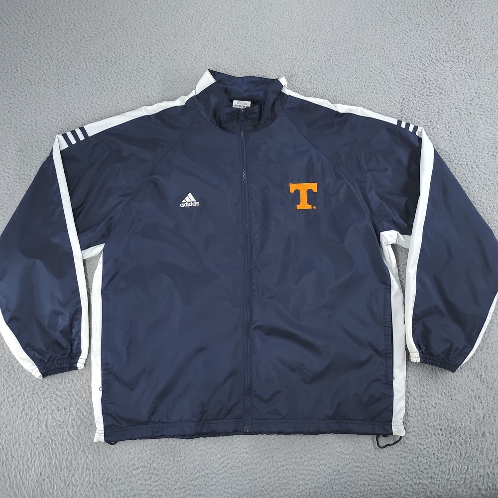 Tennessee Volunteers Jacket Mens Large NCAA Basketball Adidas Zip Up UT Blue